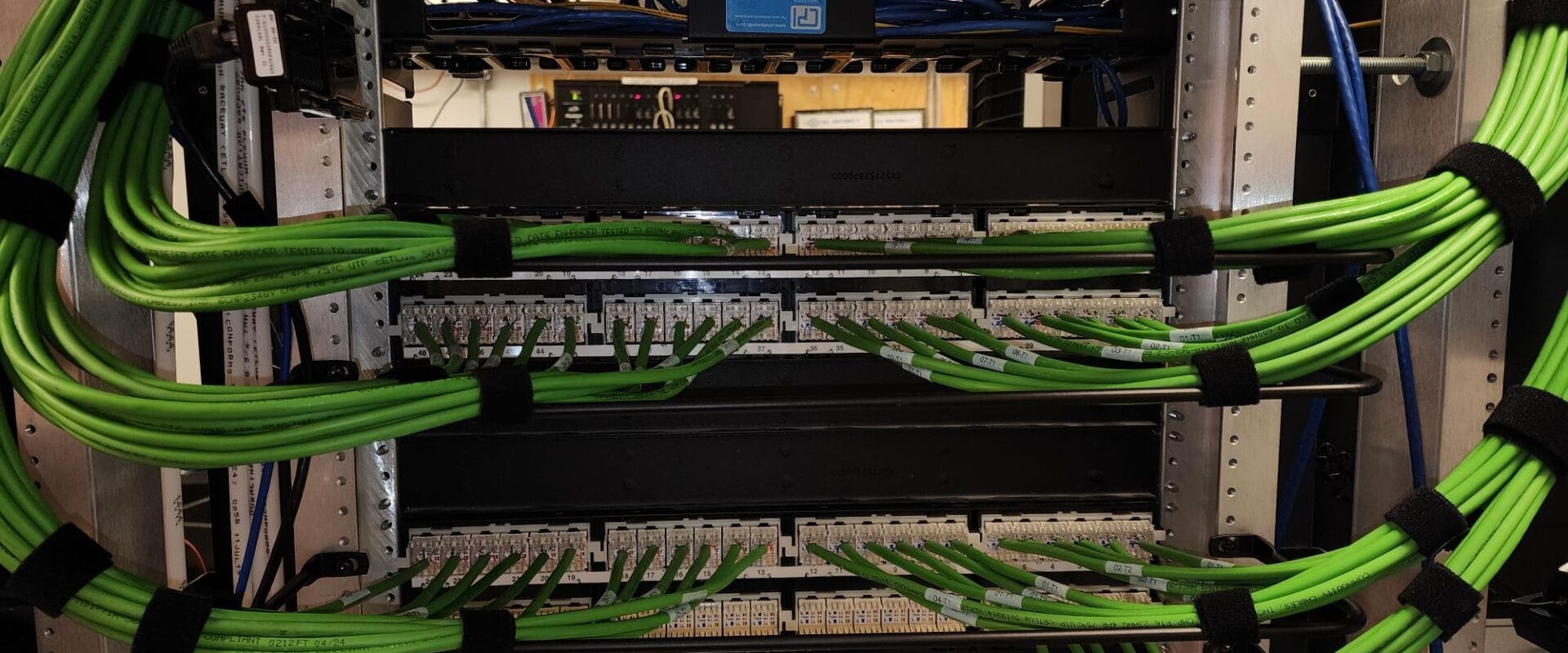CAT6 Cabling to Panduit CAT6 Patch Panels