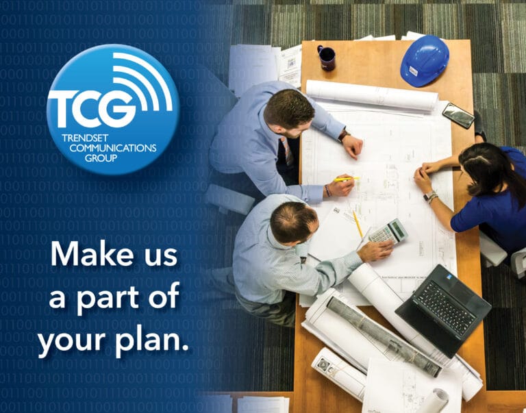 TCG technician testing in-building public safety radio coverage in a Michigan facility